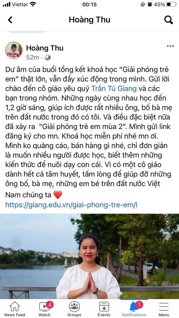 Phản hồi của phụ huynh