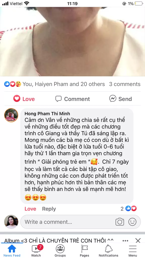 Phản hồi của phụ huynh