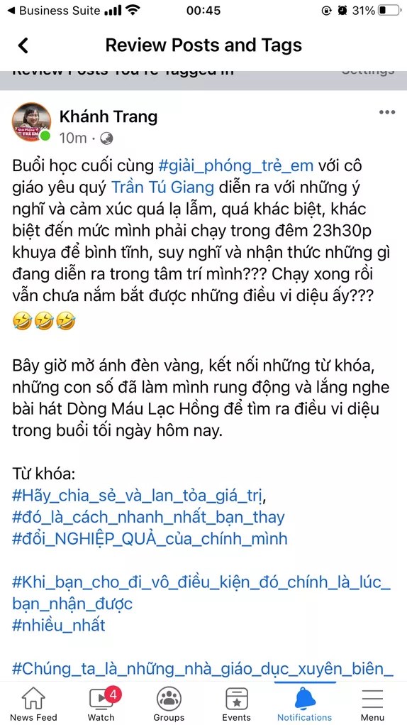 Phản hồi của phụ huynh
