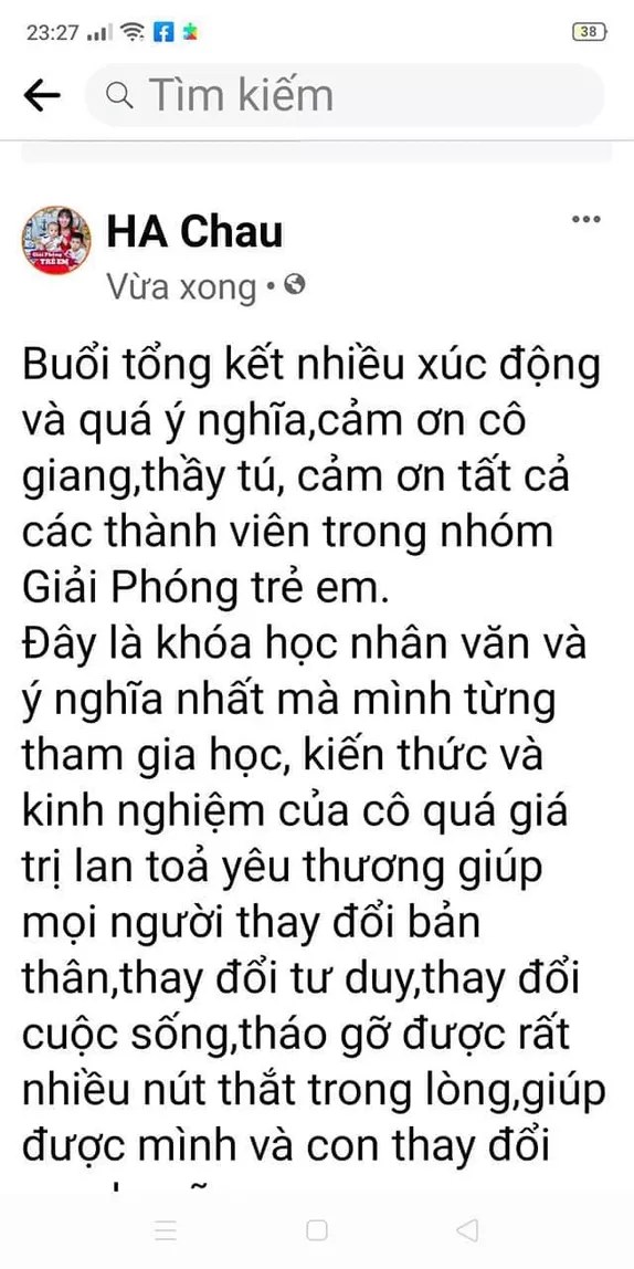 Phản hồi của phụ huynh