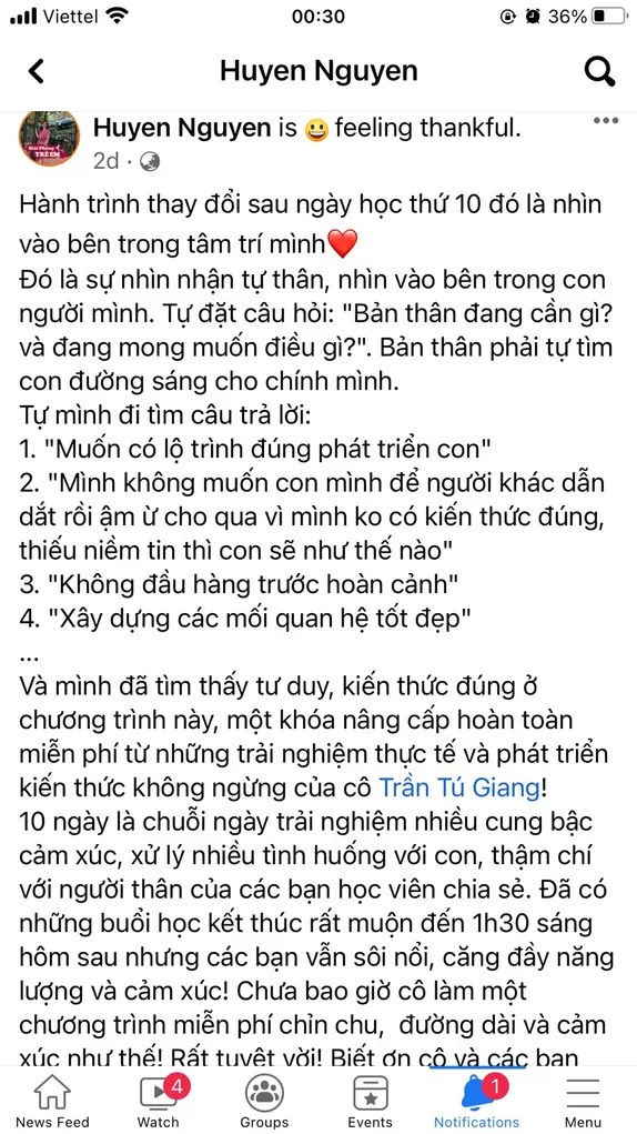 Phản hồi của phụ huynh