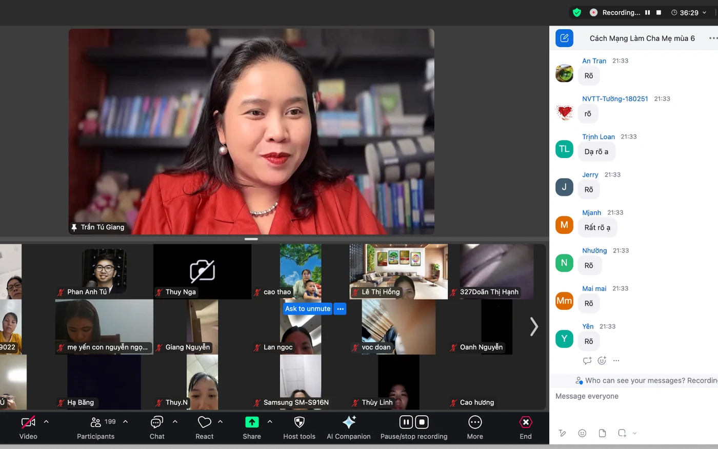 Lớp học Zoom trên iPad